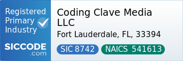 Coding Clave Media LLC - SIC Code 8742 - NAICS Code 541613 - Profile at SICCODE.com