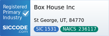 Box House Inc, SIC Code 1531, NAICS Code 236117