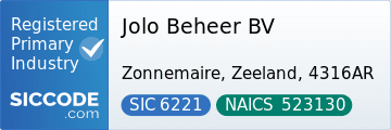 Jolo Beheer BV - SIC Code 6221 - NAICS Code 523130 - Profile at SICCODE.com